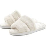 Vivance Pantolette »Hausschuh, Plüsch Hausschuhe, Mule, offener Schuh,«, VEGAN