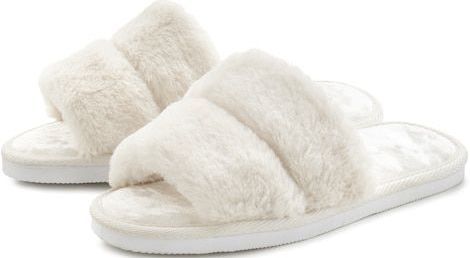 Vivance Pantolette »Hausschuh, Plüsch Hausschuhe, Mule, offener Schuh,«, VEGAN