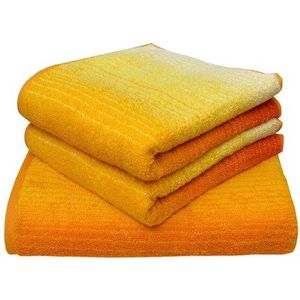 Dyckhoff Handtuch Set »Colori«, Set, 3 tlg., Walkfrottee, 2 Handtücher & 1 Duschtuch,100% Bio Baumwolle, 450 g/m²