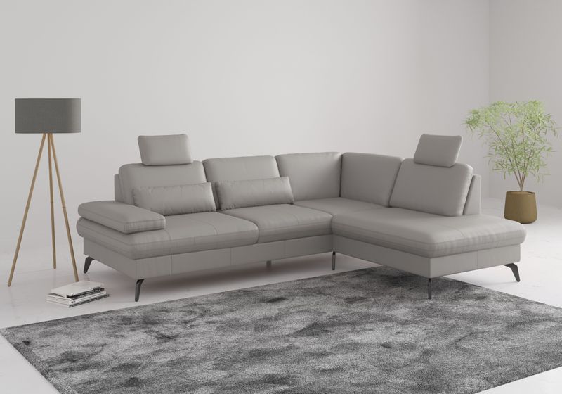 sit&more Ecksofa »Morris L-Form, inkl. Sitztiefenverstellung«, wahlweise mit Armteilverstellung, Bettfunktion & Bettkasten
