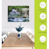 Artland Glasbild »Tiefen Wald Wasserfall«, Gewässer, (1 St.), in verschiedenen Größen