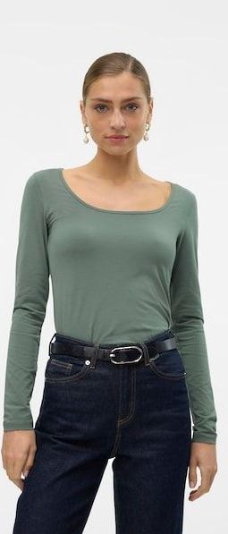 Vero Moda Langarmshirt »VMLULU LS U-NECK TOP JRS GA NOOS«