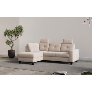 Places of Style Ecksofa »Varese«, Kreuznaht in beige