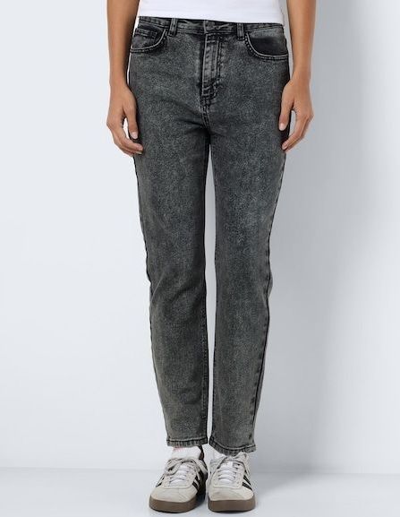 Noisy may High-waist-Jeans »NMMONI HW STRAIGHT ANK ACID AZ391DG NOOS«