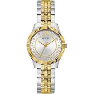 Guess Quarzuhr »STARSTRUCK«, Armbanduhr, Damenuhr, Edelstahlarmband, Mineralglas, analog
