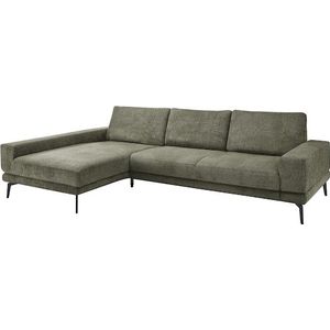 set one by Musterring Ecksofa »SO 3600«, Sitzhöhe 42 cm, Federkern, B 293 x T 180 cm, Kama olive