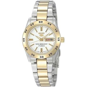 Seiko Automatikuhr »Seiko 5«, Armbanduhr, Damenuhr, Datum, Leuchtzeiger, Edelstahlarmband