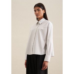 seidensticker Hemdbluse »Schwarze Rose«, Langarm Kragen Streifen