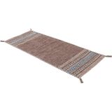 carpetfine Läufer »Kelim Azizi«, rechteckig, 5 mm Höhe, Baumwolle, Wendeteppich mit Fransen, Wohnzimmer