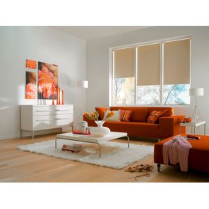 sunlines Elektrisches Rollo »San Francisco«, verdunkelnd, Verdunkelung, mit Bohren, freihängend, appgesteuert via Bluetooth, mit Motor und Akku, weißer Fallstab
