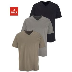H.I.S T-Shirt, (Packung, 3 tlg.), mit V-Ausschnitt aus Baumwolle, Unterhemd, T-Shirt