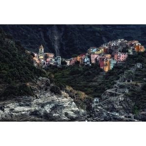 Papermoon Fototapete »Photo-Art PIET FLOUR, DORF-IN DEN FELSEN-«