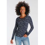 KangaROOS Langarmshirt, sehr figurbetonte Passform, Rundhalsausschnitt, aus 100% Baumwolle