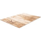 Sansibar Teppich »Keitum 009«, rechteckig, 3 mm Höhe, Flachgewebe, Motiv Holzdielen & gekreuzte Säbel