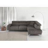 3C Candy Ecksofa »Greve Sofa immer mit manuelle Kopfteilverstellungen, modern, elegant«, wahlweise motorischer Sitzvorzug, bequem und zeitlos, L-Form