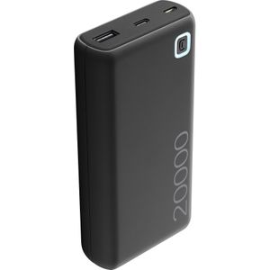 Cellularline Powerbank »Power Bank ESSENCE 20000«, Cellularline Power Bank ESSENCE 20000 BLACK, 12 W Ladeleistung