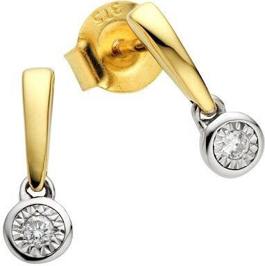 Diamonds by Ellen K. Paar Ohrstecker »375 Gold zweifarbig 2x Brillant 0,03ct.«