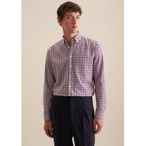 seidensticker Flanellhemd »Comfort«, Comfort Langarm Button-Down-Kragen Karo
