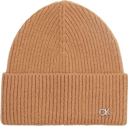 Calvin Klein Beanie »CK METAL CHUNKY RIB BEANIE«, mit Logozeichen