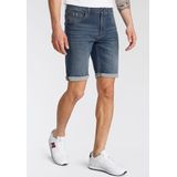 H.I.S Jeansshorts »DEYO«, gerader Schnitt, Used-Waschung, niedrige Leibhöhe