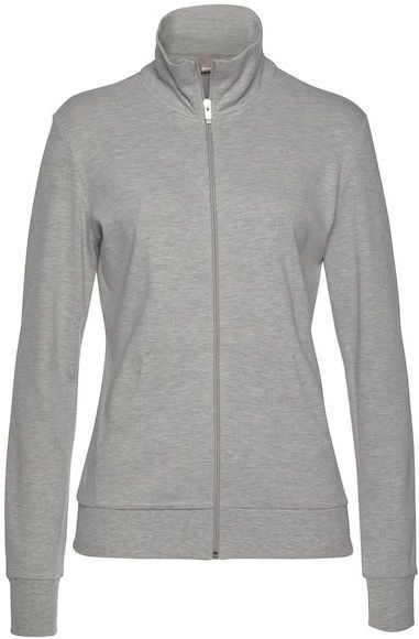 Bench. Loungewear Sweatjacke, mit glänzender Logostickerei am Stehkragen, Loungeanzug