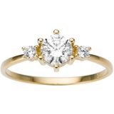 Firetti Goldring »Schmuck Geschenk Gold 333 Damenring Verlobungsring Goldring Solitär«, mit Zirkonia (synth.)