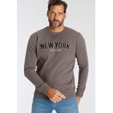 H.I.S Sweater, Langarm, lockere Passform, bestickte Optik, Rundhalsausschnitt