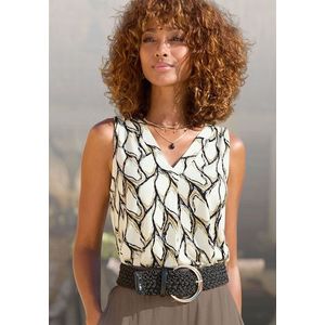 LASCANA Tanktop, mit Alloverprint und V-Ausschnitt, sommerliches Blusentop