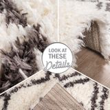 Paco Home Hochflor-Teppich »Maghreb 77«, rechteckig, 44 mm Höhe, modernes Rauten Design, weich und flauschig