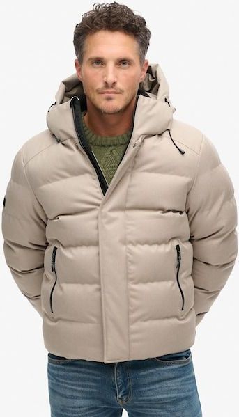 Superdry Steppjacke »HOODED TWEED SPORTS PUFFER JKT«, mit Kapuze