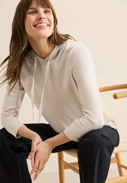Cecil Strickpullover, mit Kapuze und Tunnelzug