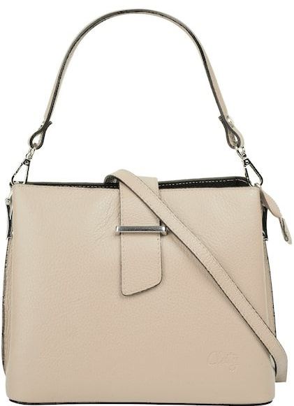 Cluty Henkeltasche, echt Leder, Made in Italy