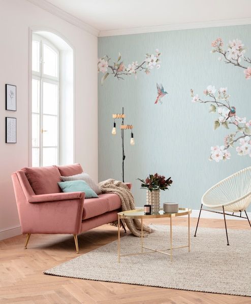 Komar Fototapete »Digitaldruck Vlies - Apple Blossom - Größe 300 x 250 cm«, bedruckt, Wohnzimmer, Schlafzimmer