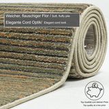 Gino Falcone Teppich »Corduletta UNI«, rechteckig, 10 mm Höhe, Kurzflor, meliert, moderne Cord Struktur, mit Fransen