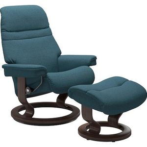 Stressless® Relaxsessel »Sunrise«, (Set, Relaxsessel mit Hocker), mit Classic Base, Größe M, Gestell Wenge