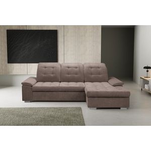 WERK2 Ecksofa Carmen, Sofa, Eckcouch mit Schlaffunktion, Bettkasten und Sitztiefenverstellung