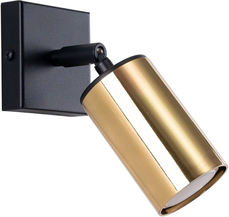 SOLLUX lighting Wandleuchte »Wandlampe WINX schwarz/gold«, 1 flammig, Leuchtmittel GU10  ohne Leuchtmittel, einstellbarer Lichtstrahl