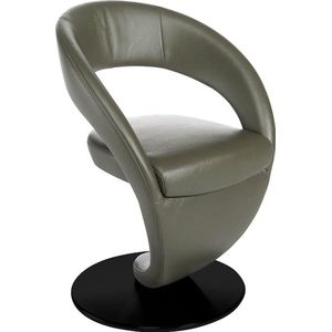 K+W Komfort & Wohnen Drehstuhl »Wave«, Design-Drehstuhl, schwarzer Drehteller