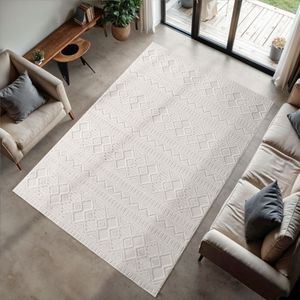 Ayyildiz Teppiche Teppich »DOHA 1652«, rechteckig, 4 mm Höhe, Läufer, 3D Hoch-Tief-Effekt, weicher Kurzflor, In- und Outdoor