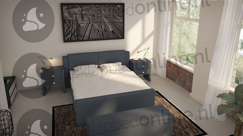 Elektrische boxspring 200 x 200 cm- stofkleur 1510