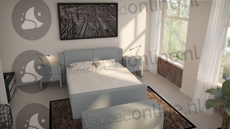 Elektrische boxspring 140 x 190 cm- stofkleur 7077