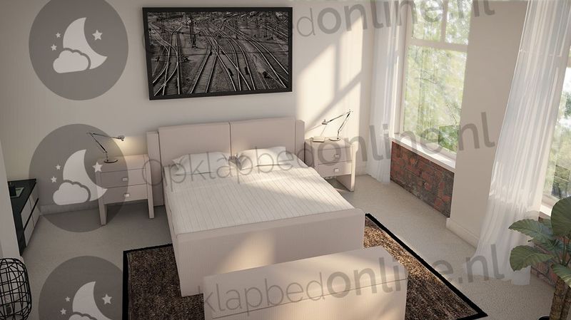 Opberg boxspring 180 x 220 cm- stofkleur 7070