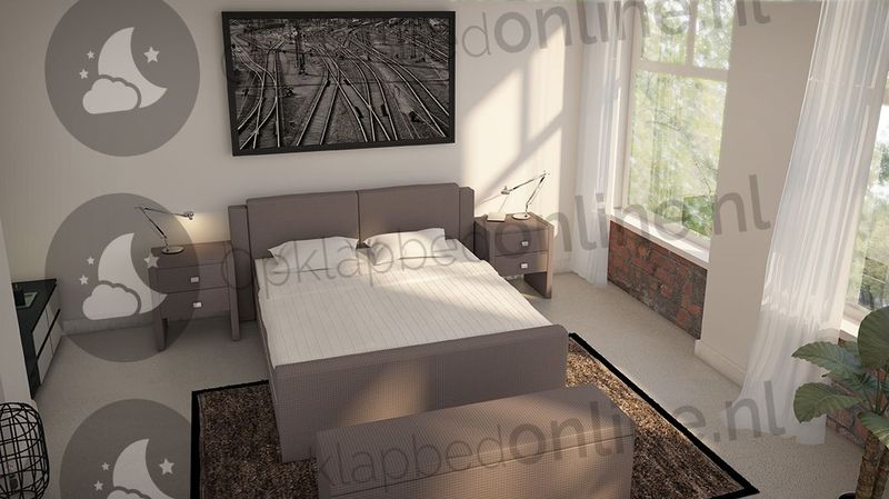 Elektrische boxspring 140 x 190 cm- stofkleur 1749