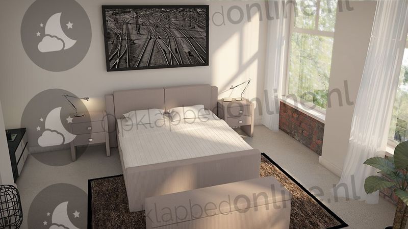 Elektrische boxspring 160 x 200 cm- stofkleur 7015