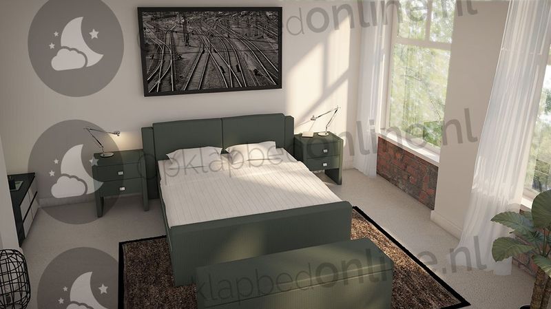 Elektrische boxspring 200 x 210 cm- stofkleur 7075