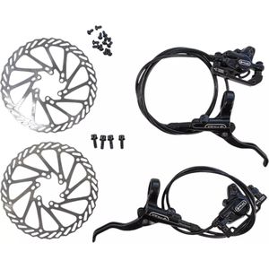 Falkx Hydraulische schijfremset - Variabele kabellengtes - Compatibel met Shimano