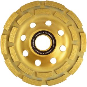 Heidmann Diamant slijpschijf - dubbele rij - 125 mm - 5 mm segment - voor beton en metselwerk