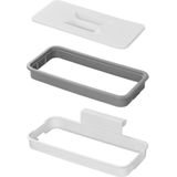 ProPlus Vuilniszakhouder met deksel - Deurbevestiging - Compact - Wit/Grijs