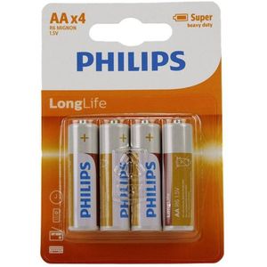 Philips Longlife AA Batterijen - Penlite - 4 stuks