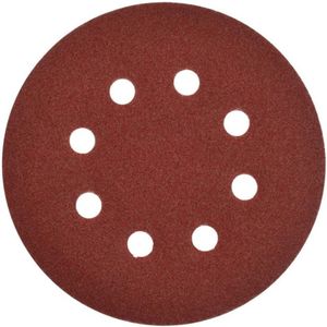 GEKO Velcro schuurschijf - aluminiumoxide - 125 mm - P40 - 8 gaten - 50 stuks